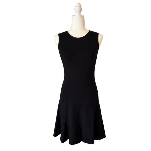 Theory Ponte Knit Essential Fit & Flare Dress Women's 4 | Black | EUC - Picture 2 of 10